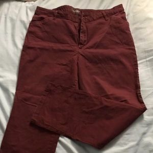 Lee size 16 short maroon dress pants